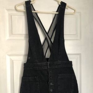 Free People Denim Skirt Overalls